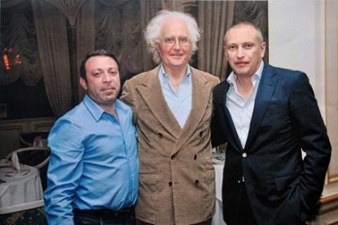 На фото (слева направо): Геннадий Корбан, Лучано Бенеттон, Геннадий Аксельрод.